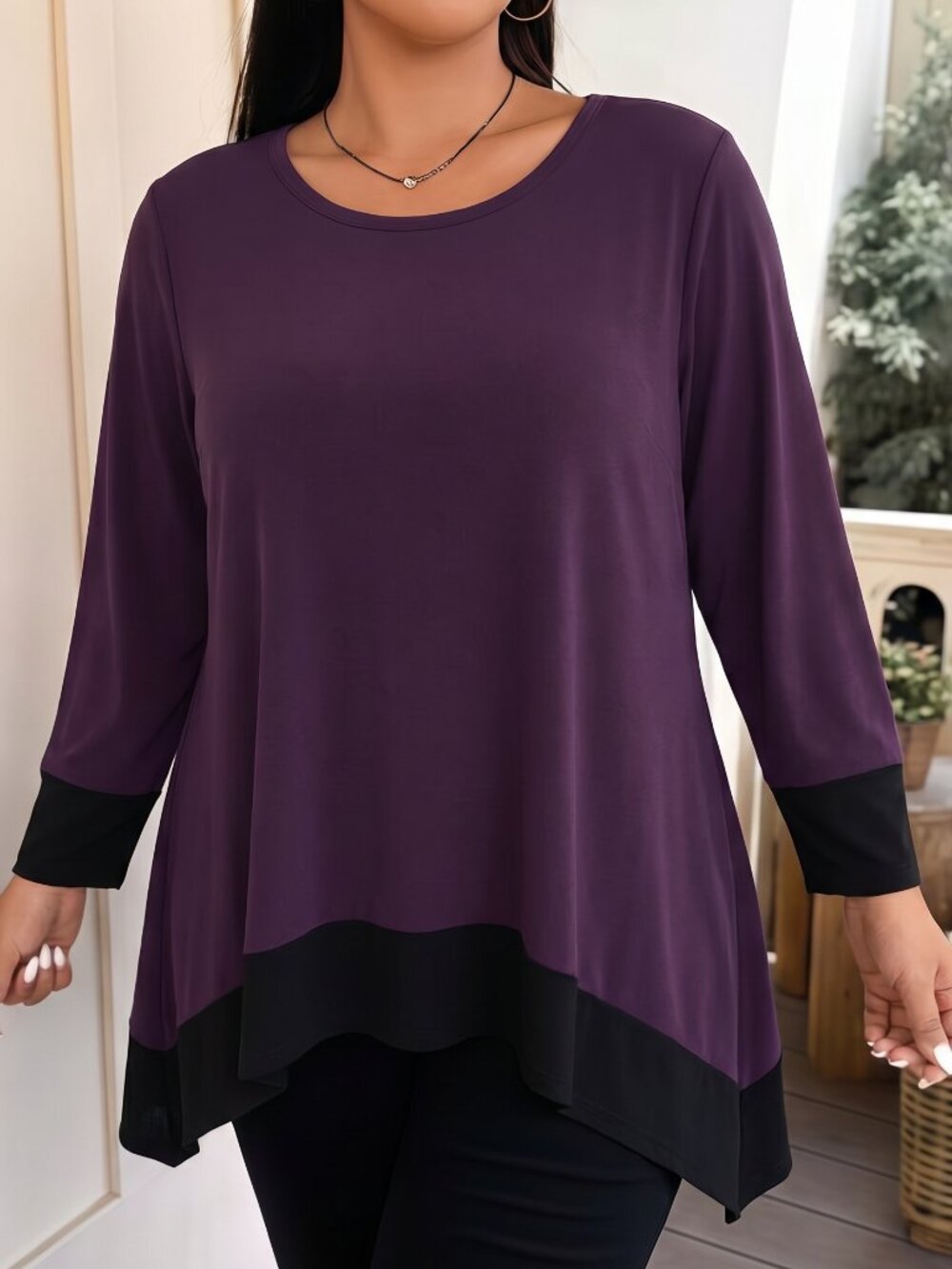 Calvin Klein Purple Colorblock Tunic